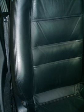 Black Leather Seat After Repair